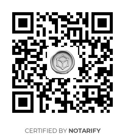 Certificato notarizzazione su blockchain